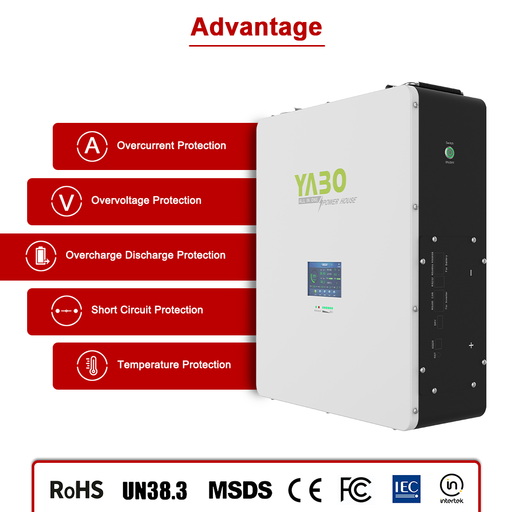 YABO 48V Wall-mounted LiFePO4 Battery Pack