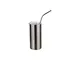 SKINNY STRAIGHT STAINLESS STEEL TUMBLER WITH STRAW & LID