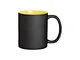 11oz Two-Tone Engravable Matte Black Mug (Yellow)