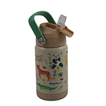 500ml Animal-Themed Kids' Insulated Straw Water Bottle