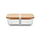 800ml Glass Lunch Box with Hermetic Bamboo Lid