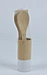 Kitchen utensil holder set, 6 pieces, bamboo