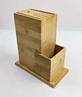 bamboo knife block