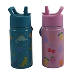 500ml Kids' Stainless Steel Insulated Straw Bottles