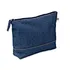Recycled denim cosmetic pouch