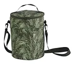 Tropical Leaf Print Insulated Cooler Bag – 600D Oxford with Shoulder Strap