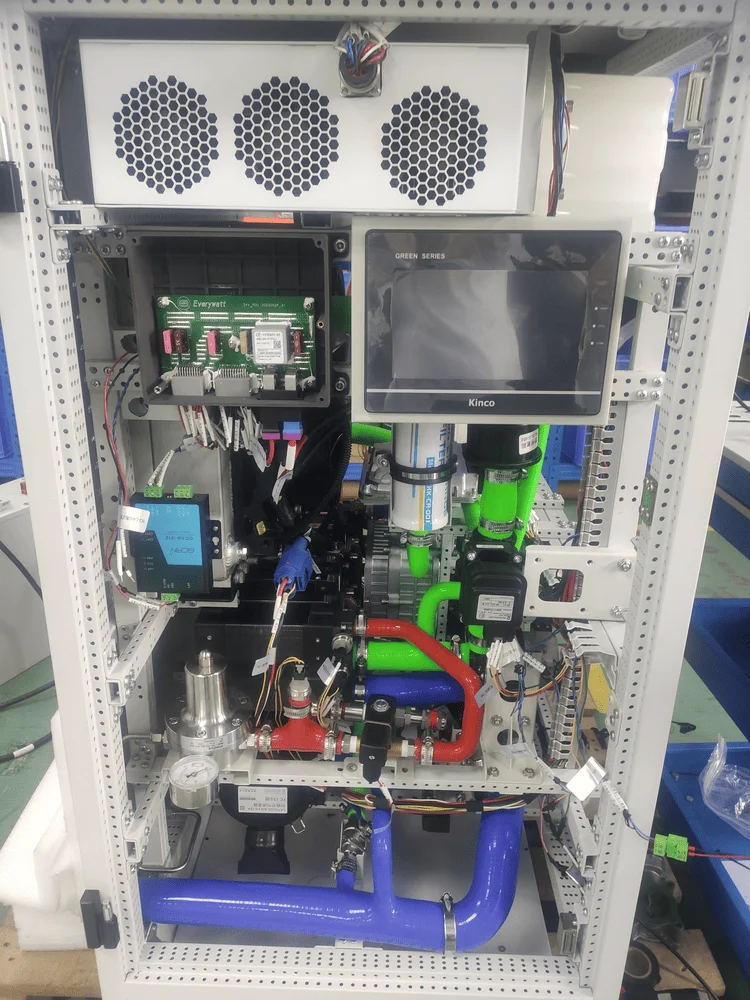 hydrogen fuel cell system internal structure