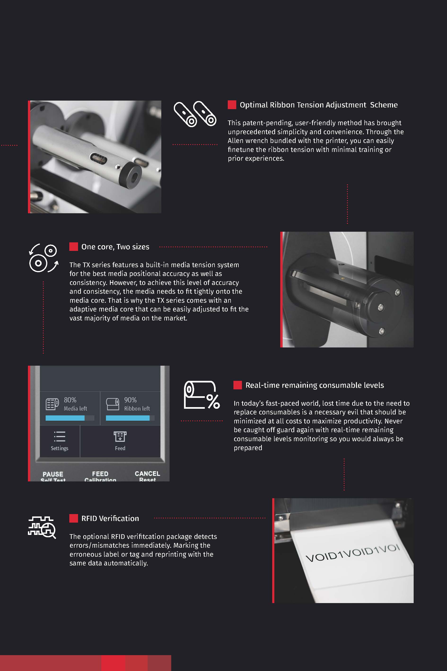RFID printer for on metal tags