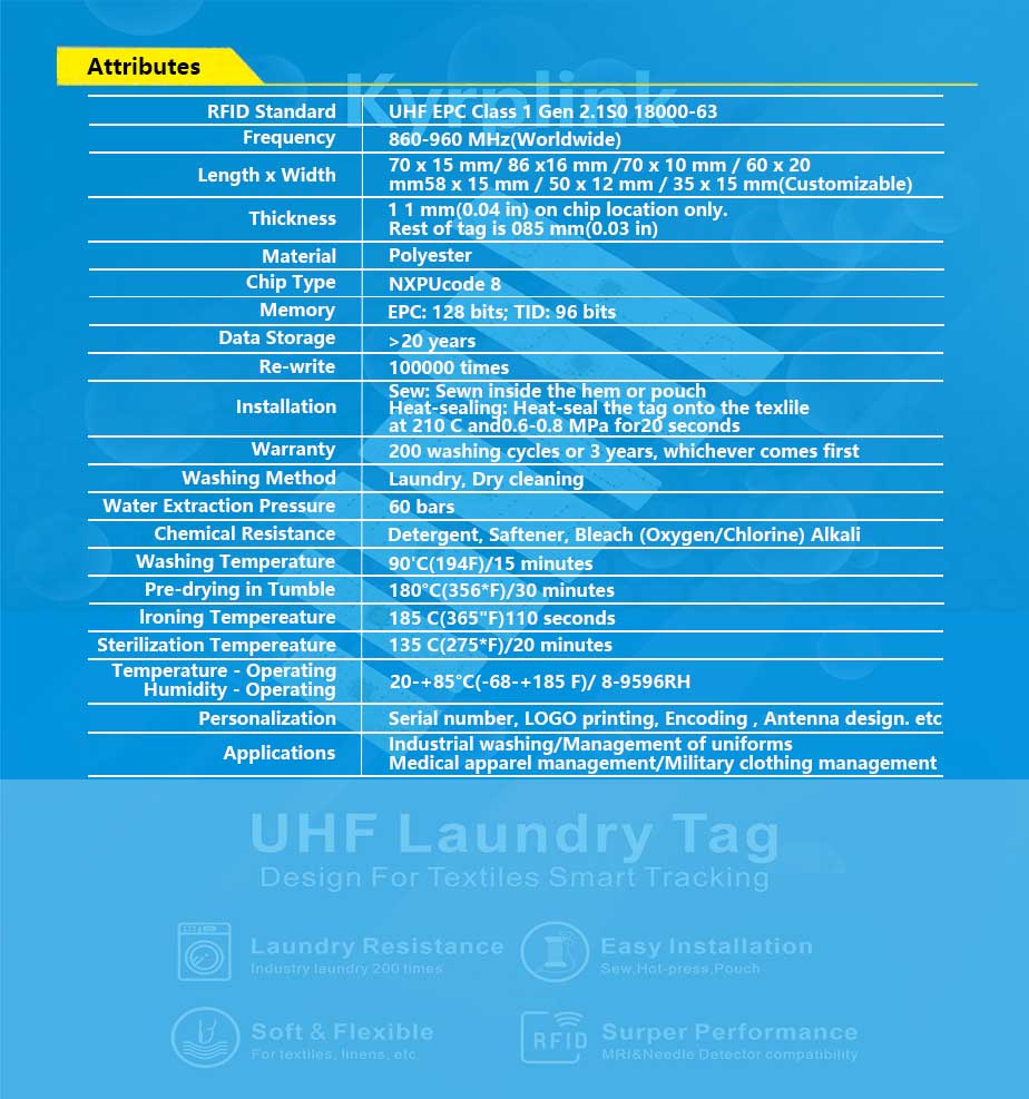 RFID laundry tag