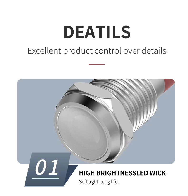 Metal indicator light