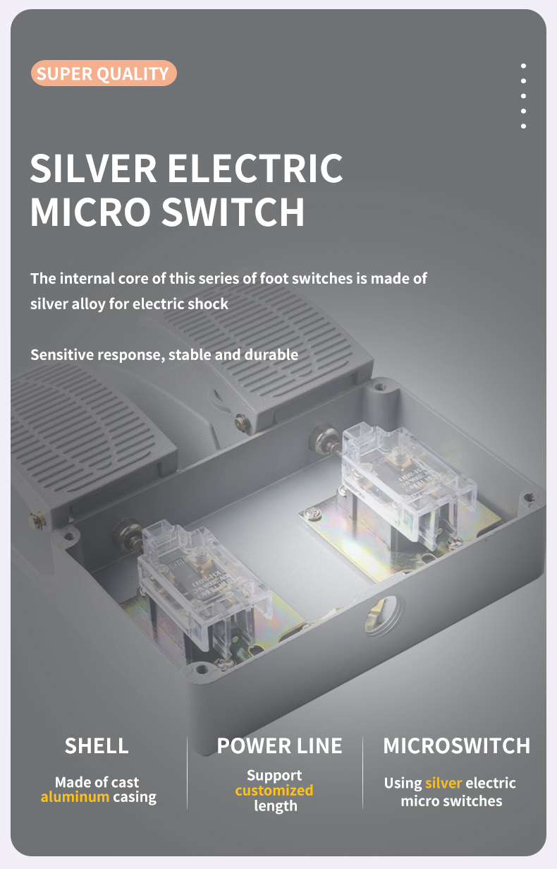 Double step reset foot switch