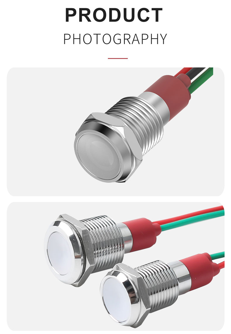 Metal indicator light