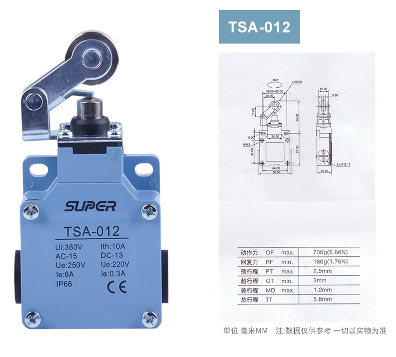 TSA limit switch