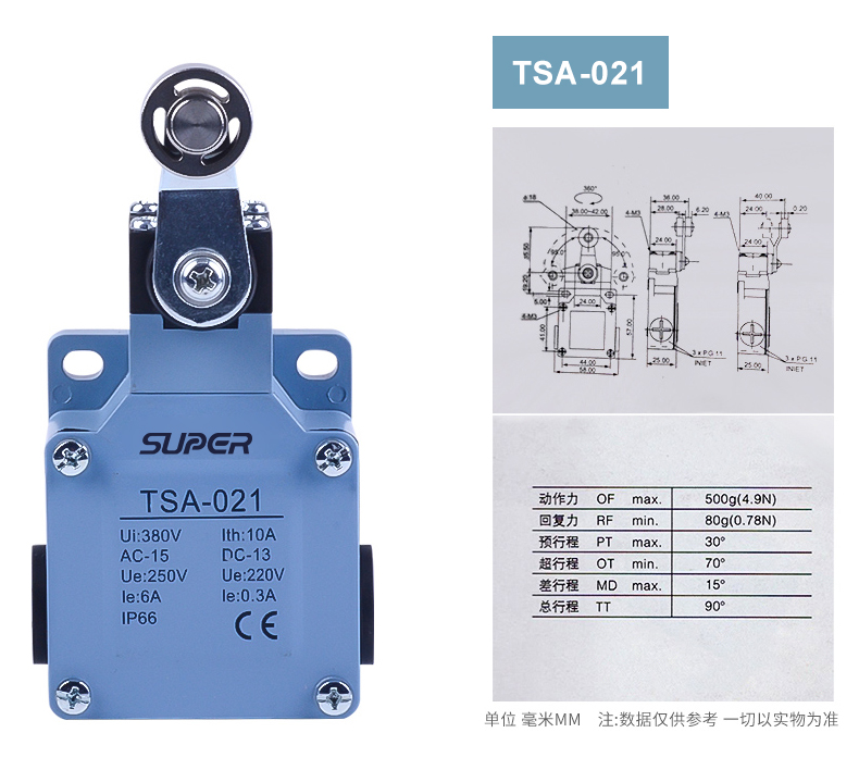 TSA limit switch