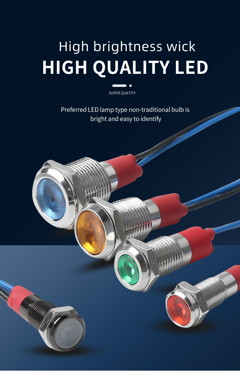 Metal indicator light
