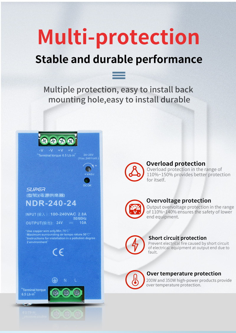 NDR rail power supply