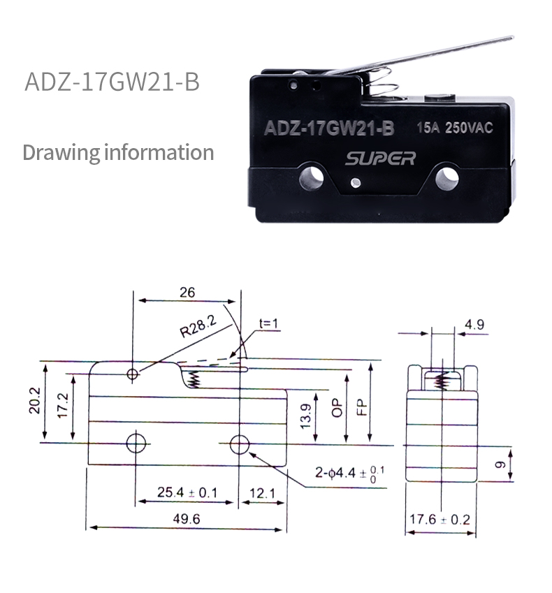 ADZ double pole double throw switch