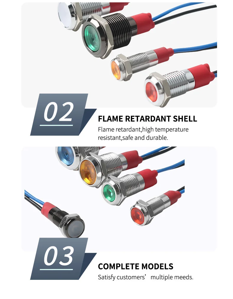 Metal indicator light