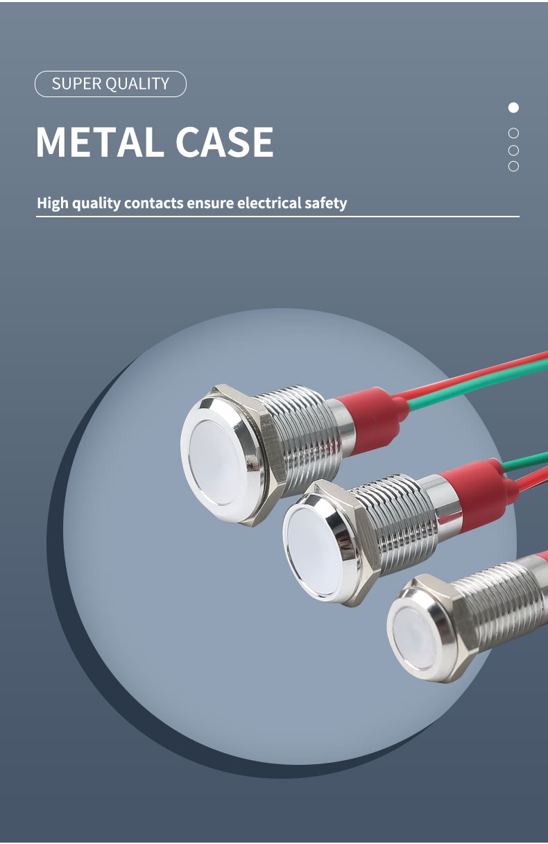Metal indicator light