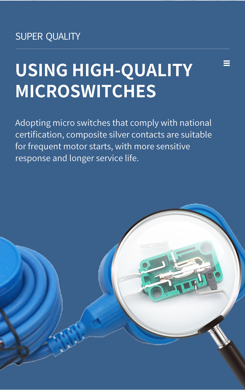 Cable float switch
