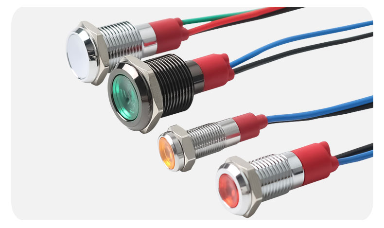 Metal indicator light