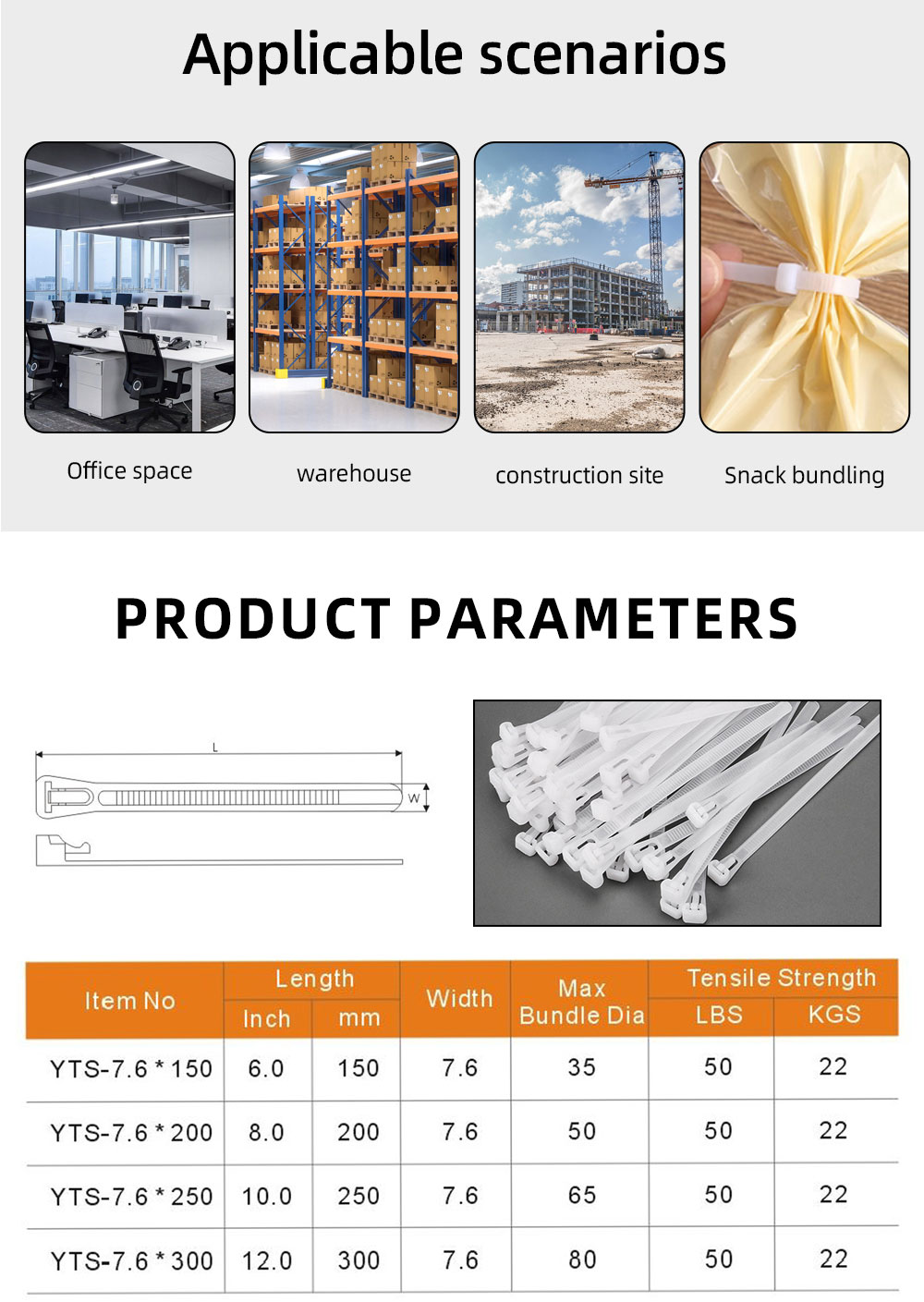 releasable cable ties