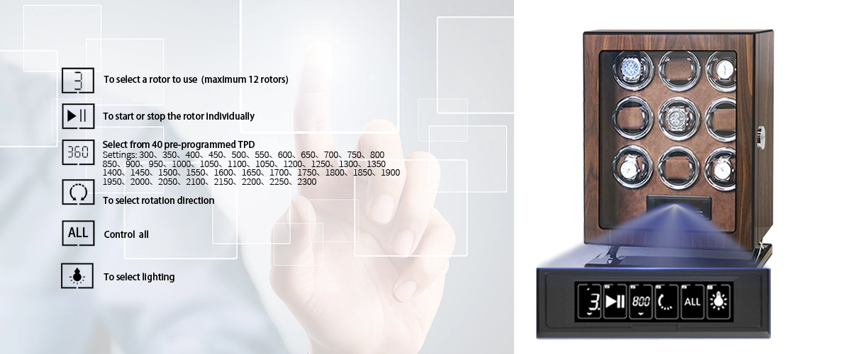 9 rotors watch winder