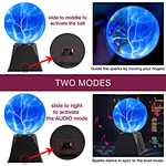 4 5 6 Inch USB Magic Light Voice Activated Lightning Globe Party Kids Toy Festival Decoration
8 10 Inch Large Plasma Ball Touch Sensitive Globe Lamp Educational Science Experiment Gift
3 5 Inch Crystal Tesla Plasma Ball Interactive Nebula Night Light Wedd