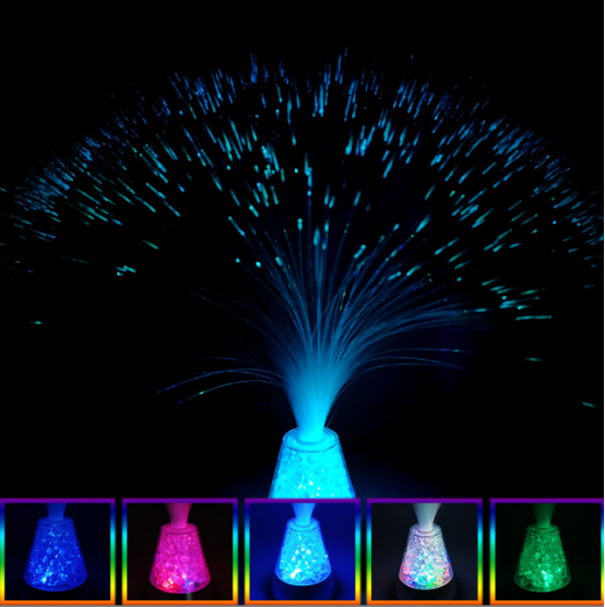 fiber optic lamp flower