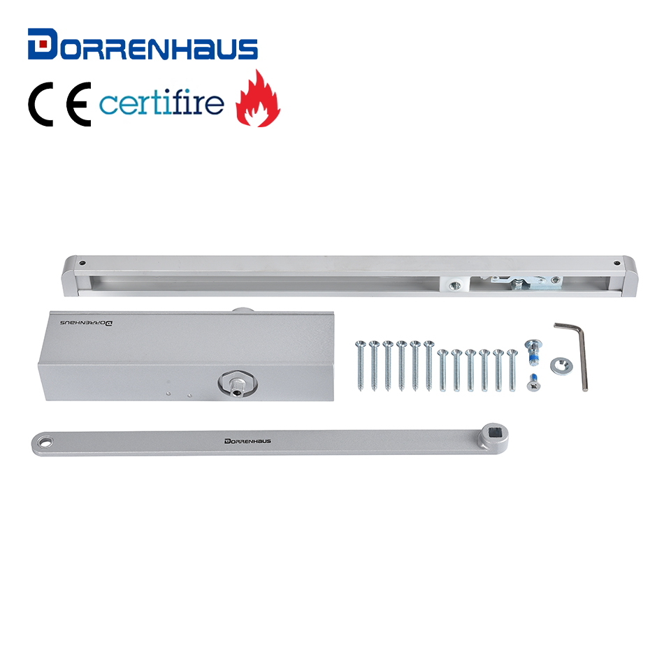 敦豪斯 D2000H CE认证防火铝合金自动液压商用滑动门闭门器,适用于40-65公斤的门