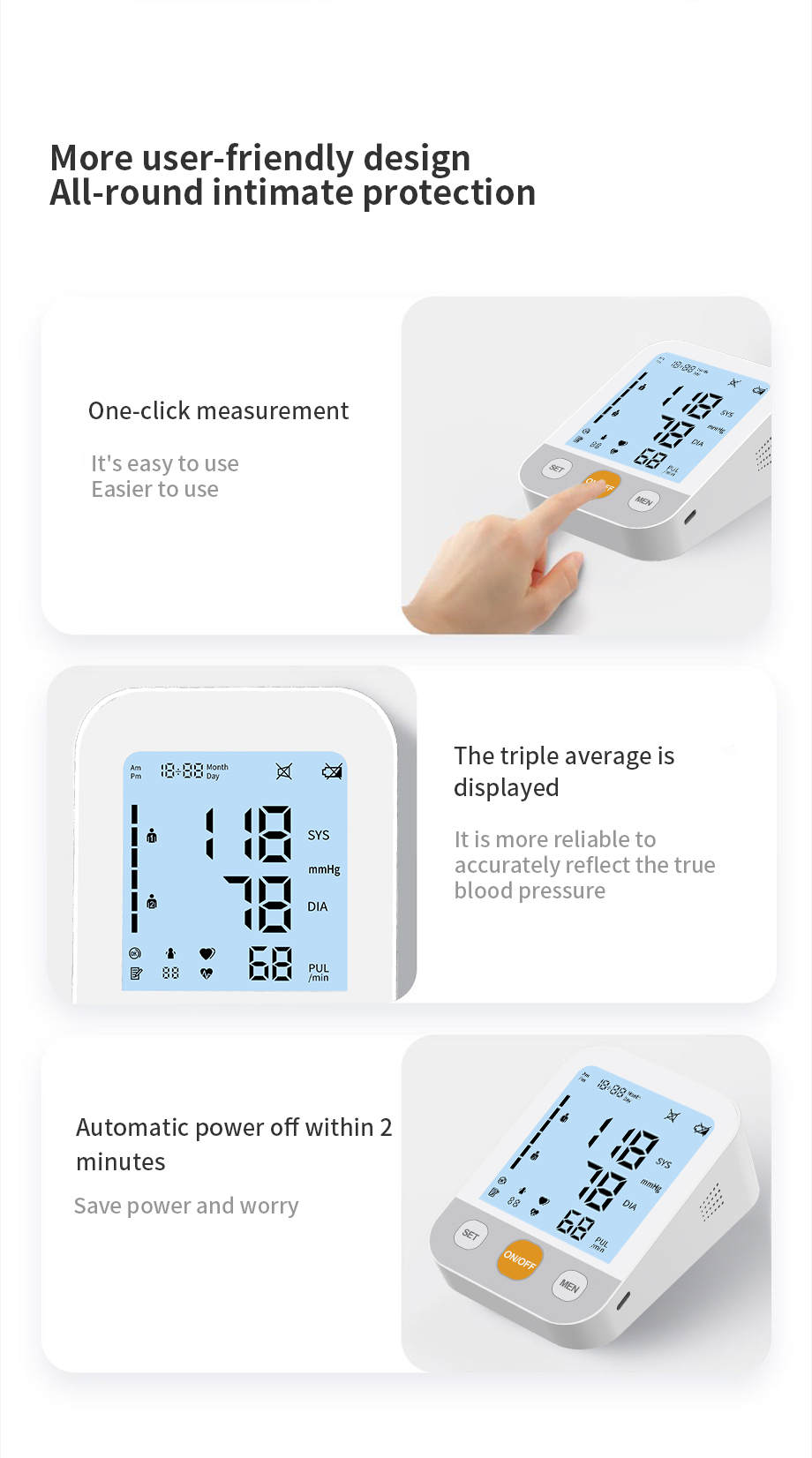 Home Blood Pressure Monitoring Usage steps