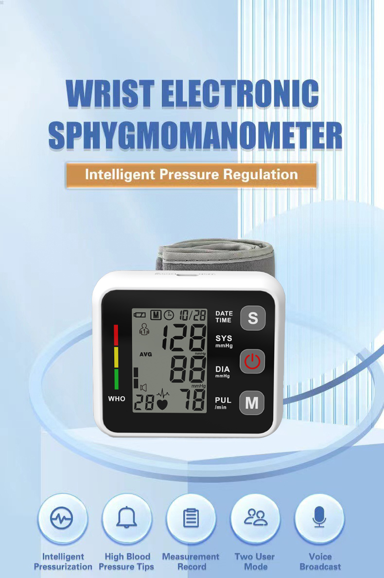 wrist band blood pressure monitor feature