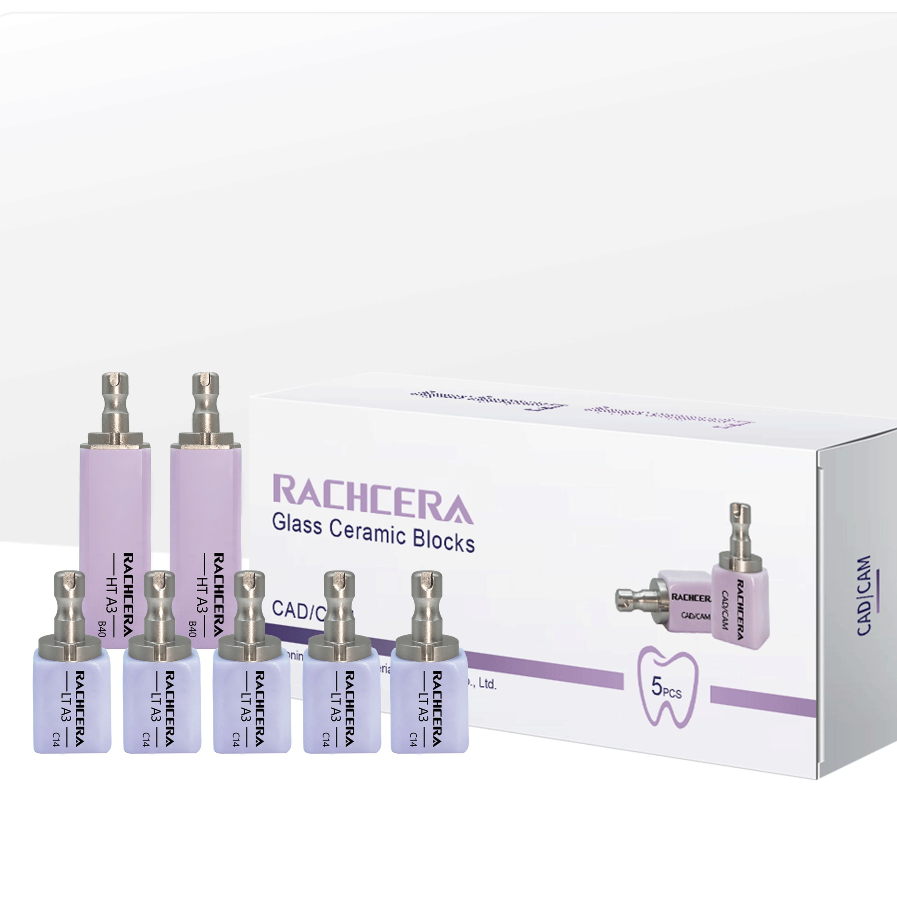 Rachcera Dental C14 Lithium Disilicate Blocks for Dental Lab Veneer Crown
