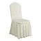 Ivory Spandex Durable Reusable Chair Cover With Skirt for Wedding Party Decoration