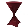 Polyester Stretchable Wine Red Fitted high body Wedding Banquet Table Cover