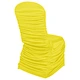 Factory Direct Hot Sale Yellow Ruched Polyester Stretchable Chair Cover for Hotel