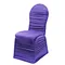 Removable Purple pleated Elastic Spandex chair cover for party dinner