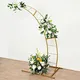 Creative Design 2Pcs/set Gold Arch Wedding Metal Stand and Flowers for Wedding Party
