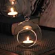 New Trend Decorative Table Decor Clear Glass Ball Candle Holder in Wholesale Price
