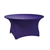 Factory cheap Purple Round Elastic Spandex Polyester table cover for Hotel