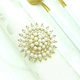 Luxury High-Grade Rhinestone Pearl Gold Metal Napkin Ring Wedding Decoration
