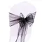 BS00012 Direct Sale Cheap Universal Black Organza Elegant Chair Sashes for Party Decoration Wedding