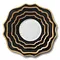 Wholesale 4pc Black Sunflower Ceramic Plate Set with Gold Rim for Event Deocr