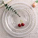 Decoration Plate 13" Crystal Glass Charger Plates with White Rim for Wedding