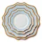 Wholesale Porcelain  European 4pc Baby Blue Sunflowers Charger Sets Ceramic Plate for Wedding