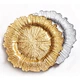 Special Glass Material Gold Charger Plates Charms With Flower Edge