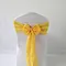 BS00982 Manufacturers Direct Sale Good Quality Faux Burlap Yellow Chair Sashes Wedding Ceremony Party