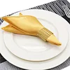 BS00093 High Quality Cheap 20 inch Gold Satin Napkin for Anniversary Wedding Hotel Party