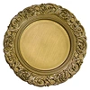 New Cheap Factory wholesale Plastic Gold Custom Vintage Decor Charger Plate