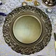 Intricate Rim Restaurant Events Classical dark gold Plastic Charger Plates